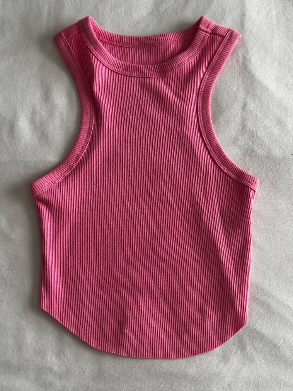 Wild Fable Pink Ribbed Racerback Cropped Tank - Picture 6 of 8
